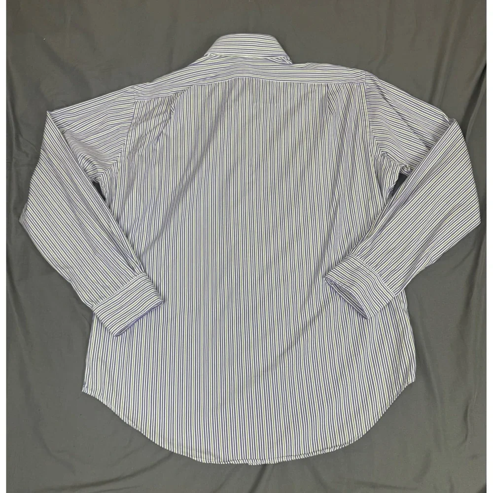Polo Ralph Lauren Regent Classic Fit Mens 16 34/35 Purple Green Striped Shirt